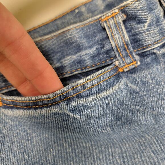 70s Vintage High Waist Wide Leg Chic Jeans 24 - Picture 6 of 11